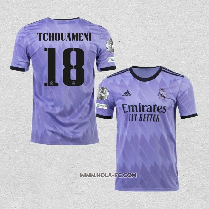 Camiseta Segunda Real Madrid Jugador Tchouameni 2022-2023